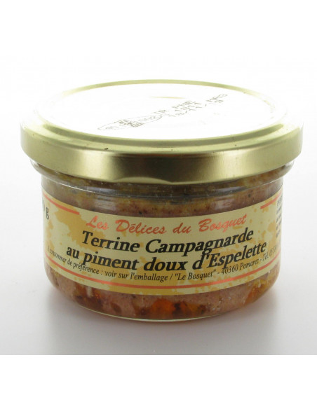 Terrine campagnarde aux piment doux d'espelette 80g