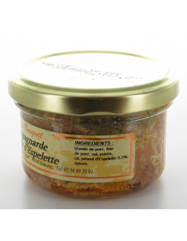 Terrine campagnarde aux piment doux d'espelette 80g