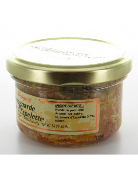 Terrine campagnarde aux piment doux d'espelette 80g