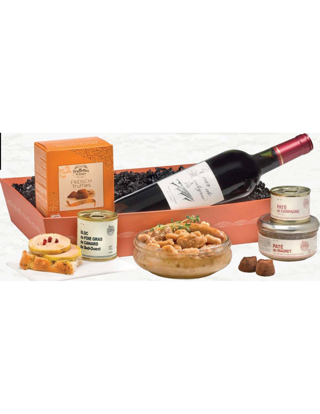 Tournée des Gourmands - coffret cadeau foie gras, rillettes et terrines